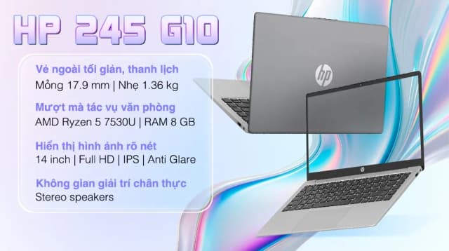 Laptop HP 245 G10 - B8PF9AT (R5 7530U, 8GB, 512GB, Full HD, Win11) - 3