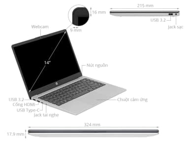 Laptop HP 245 G10 - B8PF9AT (R5 7530U, 8GB, 512GB, Full HD, Win11) - 5