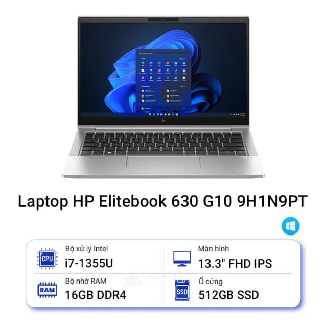 Laptop HP Elitebook 630 G10 - 9H1N9PT (i7 1355U, 16GB, 512GB, Full HD, Win11) - 9
