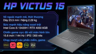 Laptop HP Gaming VICTUS 15 fa2732TX - B85LPPA (i5 13420H, 16GB, 512GB, RTX 4050 6GB, Full HD 144Hz, Win11) - 5