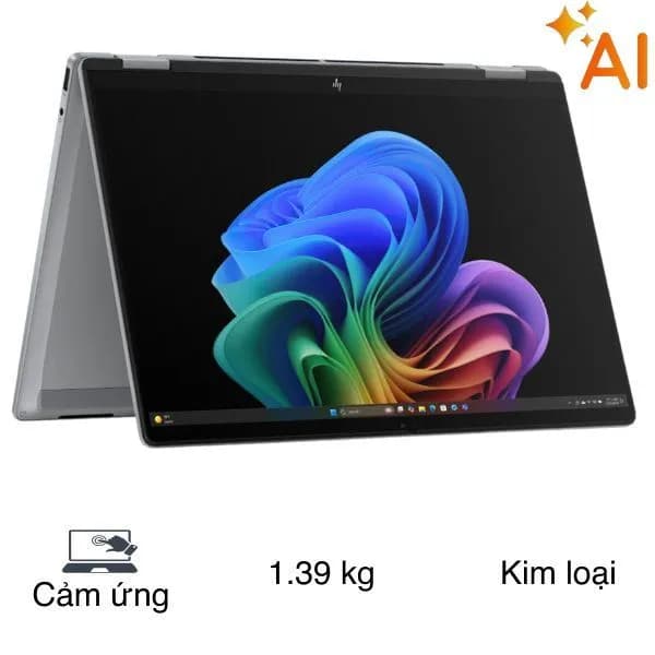 Laptop HP OmniBook X Flip 14 fk0082AU - BZ7N8PA (R7 AI 350, 32GB, 1TB, 2K, Cảm ứng, OfficeH24+365, Win11) - Giá rẻ nhất hôm nay - Ảnh 1