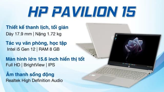 Laptop HP Pavilion 15 eg2082TU - 7C0Q5PA (i5 1240P, 8GB, 512GB, Full HD, Win11) - 4