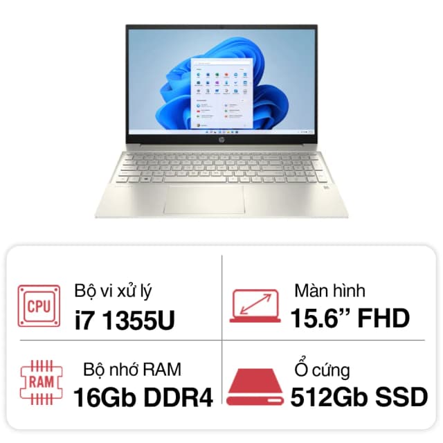Laptop HP Pavilion 15 eg3091TU - 8C5L2PA (i7 1355U, 16GB, 512GB, Full HD, Win11) - 12