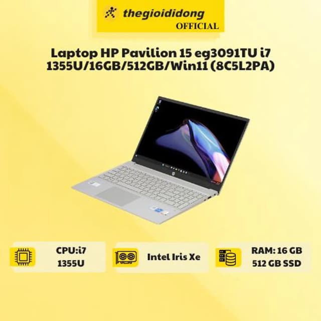 Laptop HP Pavilion 15 eg3091TU - 8C5L2PA (i7 1355U, 16GB, 512GB, Full HD, Win11) - 19