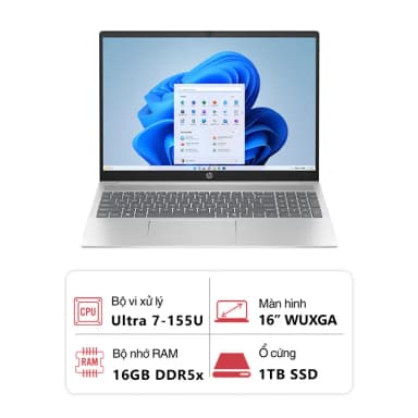 Laptop HP Pavilion 16 af0052TU - AY8C1PA (Ultra 7 155U, 16GB, 1TB, WUXGA, OfficeHS+365, Win11) - 9