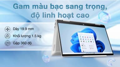 Laptop HP Pavilion X360 14 ek2017TU - 9Z2V5PA (Core 5 120U, 16GB, 512GB, Full HD, Cảm ứng, Win11) - 17