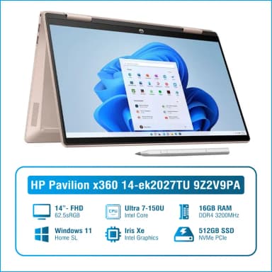 Laptop HP Pavilion X360 14 ek2027TU - 9Z2V9PA (Core 7 150U, 16GB, 512GB, Full HD, Cảm ứng, Win11) - 19