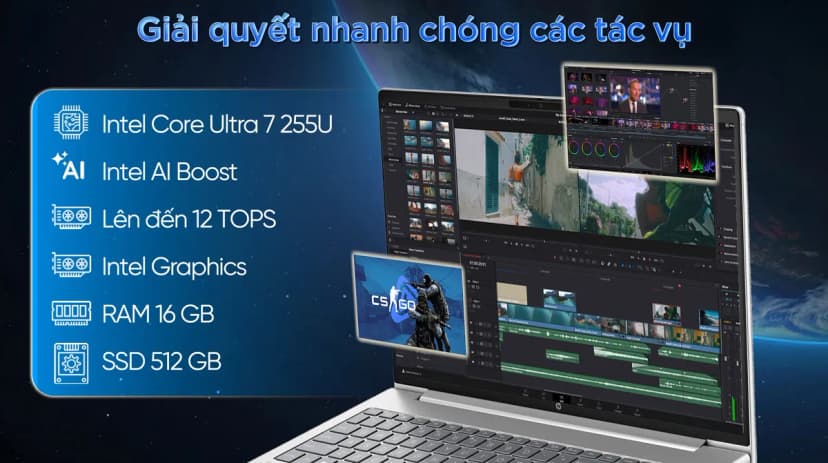 Laptop HP Probook 4 G1i 16 - BQ5E1PT (Ultra 7 255U, 16GB, 512GB, WUXGA, Win11) - Giá rẻ nhất hôm nay - Ảnh 3