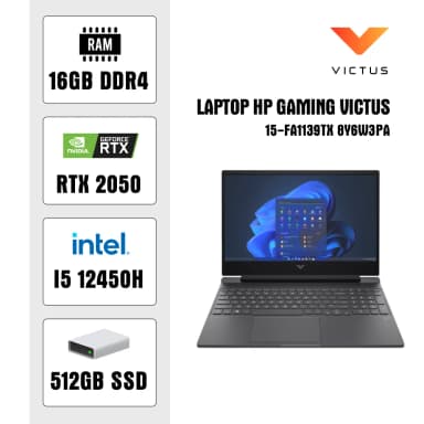 Laptop HP Gaming VICTUS 15 fa1139TX - 8Y6W3PA (i5 12450H, 16GB, 512GB, RTX 2050 4GB, Full HD 144Hz, Win11) - 7