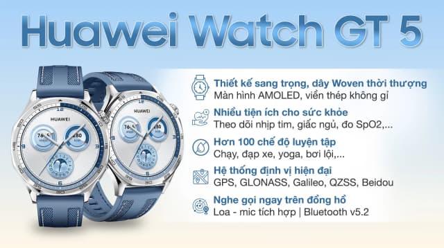 So sánh giá Huawei Watch GT 5 46mm viền thép dây da rẻ nhất? - Ảnh 12