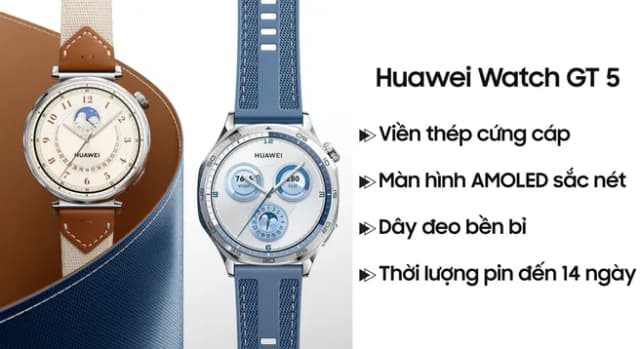 So sánh giá Huawei Watch GT 5 46mm viền thép dây da rẻ nhất? - Ảnh 15
