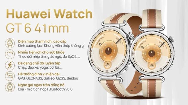 So sánh giá Huawei Watch GT 6 41mm viền thép dây da rẻ nhất? - Ảnh 4
