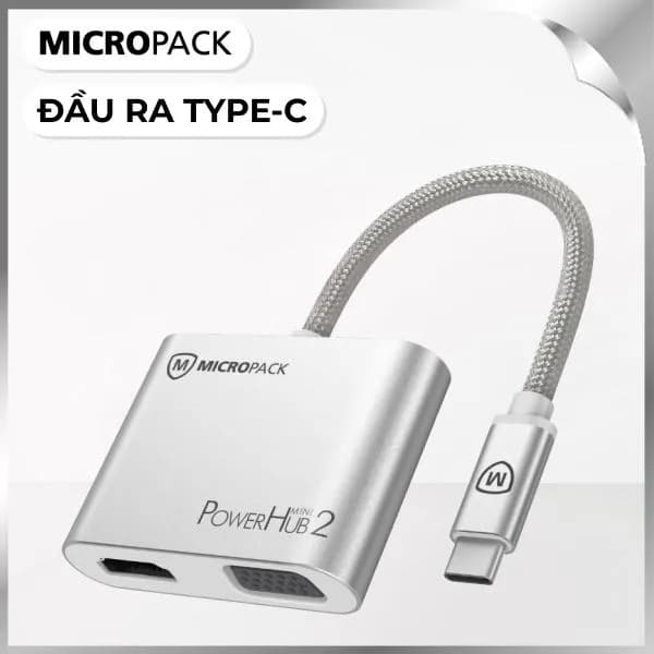 Hub chuyển đổi Type C 4 in 1 MicroPack Power Hub Mini 2 MDC 4V - Giá rẻ nhất hôm nay - Ảnh 1