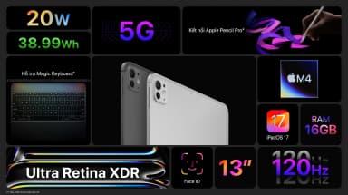 Máy tính bảng iPad Pro M4 13 inch Nano 5G 1TB - 8