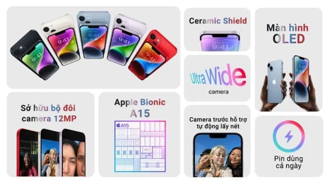 Điện thoại iPhone 14 256GB - 19