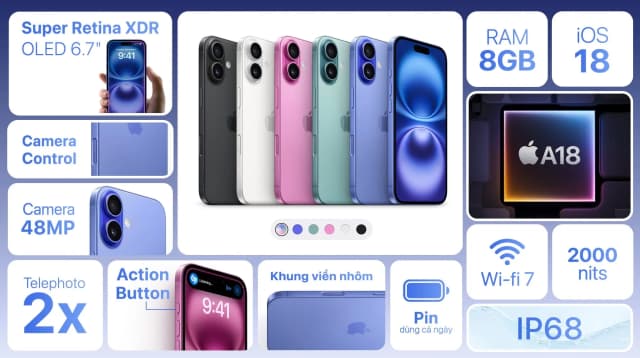 Điện thoại iPhone 16 Plus 128GB - 15