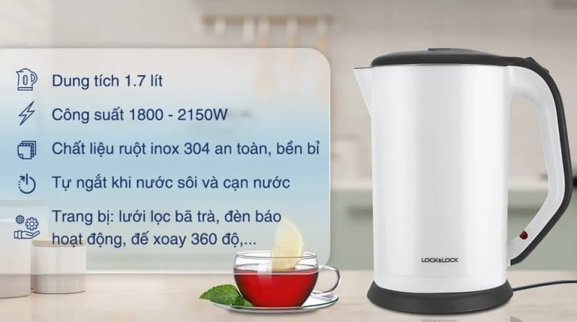 Bình đun siêu tốc Joyoung 1.7 lít JEK-588 - Giá rẻ nhất hôm nay - Ảnh 30