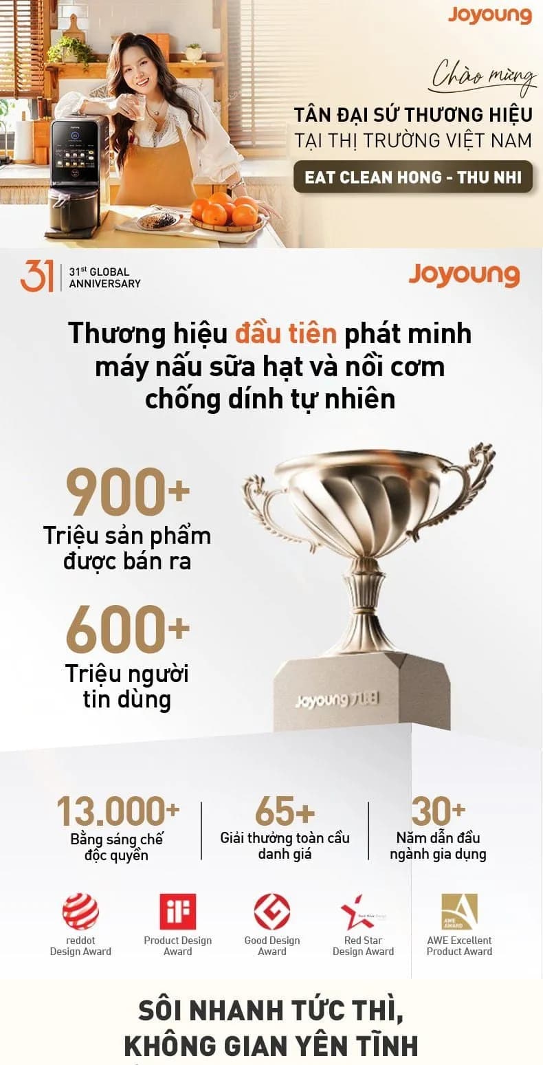 Bình đun siêu tốc Joyoung 1.7 lít JEK-588 - Giá rẻ nhất hôm nay - Ảnh 61