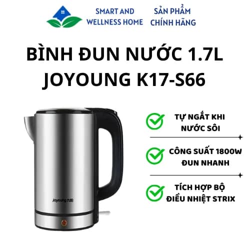 Bình đun siêu tốc Joyoung 1.7 lít JEK-588 - Giá rẻ nhất hôm nay - Ảnh 81