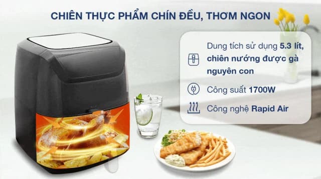 So sánh giá Nồi chiên không dầu Kangaroo 8 lít KG8AF1A rẻ nhất? - Ảnh 8