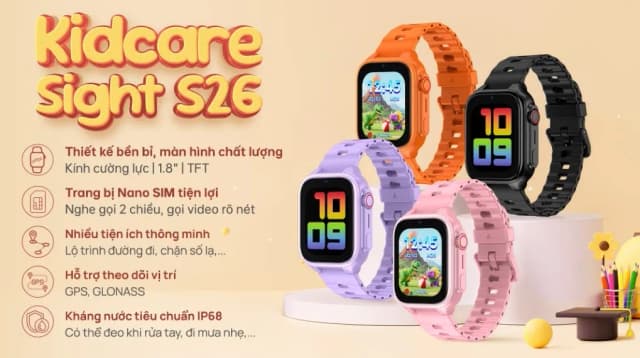 Đồng hồ định vị trẻ em Kidcare Sight S26 4G - Ảnh 3