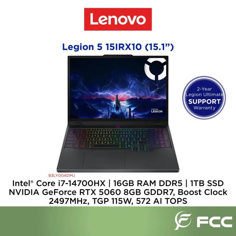 Laptop Lenovo Gaming Legion 5 15IRX10 - 83LY004GVN (i7 14700HX, 24GB, 1TB, RTX 5070 8GB, WQXGA OLED 165Hz, OfficeH24, Win11) - Giá rẻ nhất hôm nay - Ảnh 12