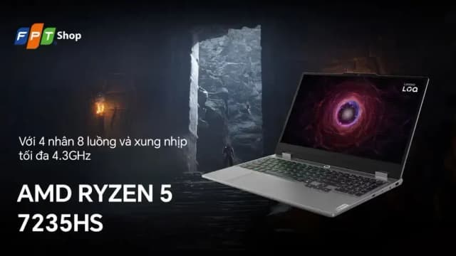 Laptop Lenovo Gaming LOQ 15ARP9 - 83JC00M3VN (R5 7235HS,16GB, 1TB, RTX 3050 6GB, Full HD 144Hz, Win11) - 11