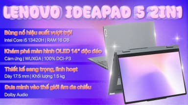 Laptop Lenovo IdeaPad 5 2in1 14IRH9 - 83KX003WVN (i5 13420H, 16GB, 512GB, WUXGA OLED, Cảm ứng, Win11) - 4