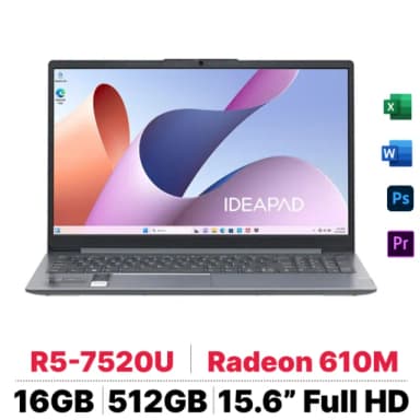 Laptop Lenovo Ideapad Slim 3 15AMN8 - 82XQ00J0VN (R5 7520U, 16GB, 512GB, Full HD, Win11) - 12