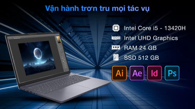 Laptop Lenovo Ideapad Slim 3 16IRH10 - 83K20003VN (i5 13420H, 24GB, 512GB, WUXGA, Win11) - 13