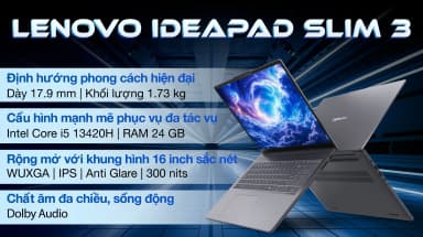 Laptop Lenovo Ideapad Slim 3 16IRH10 - 83K20003VN (i5 13420H, 24GB, 512GB, WUXGA, Win11) - 3