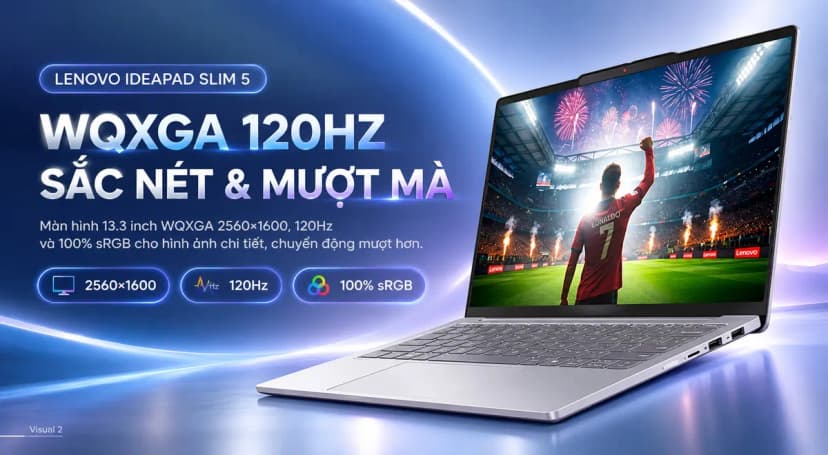 Laptop Lenovo IdeaPad Slim 5 13IWC11 - 83UE000UVN (Core 5 315, 16GB, 512GB, WQXGA 120Hz, Win11) - Giá rẻ nhất hôm nay - Ảnh 4