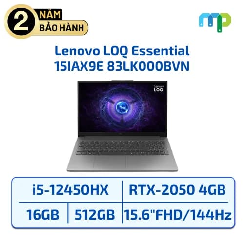 Laptop Lenovo Gaming LOQ 15IAX9E - 83LK000BVN (i5 12450HX, 16GB, 512GB, RTX 2050 4GB, Full HD 144Hz, Win11) - 20