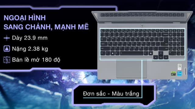 Laptop Lenovo Gaming LOQ 15IRX9 - 83DV00PSVN (i5 13450HX, 24GB, 512GB, RTX 3050 6GB, Full HD 144Hz, Win11) - 8