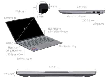 Laptop Lenovo ThinkBook 14 - 21SJ006YVN (Ultra 7 255H, 32GB, 1TB, WUXGA, Win11) - 5