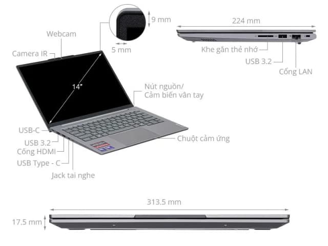 Laptop Lenovo ThinkBook 14 - 21SJ006YVN (Ultra 7 255H, 32GB, 1TB, WUXGA, Win11) - 5