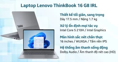 Laptop Lenovo ThinkBook 16 G8 IRL - 21SH0097VN (Core 5 210H, 16GB, 512GB, WUXGA, Win11) - 19