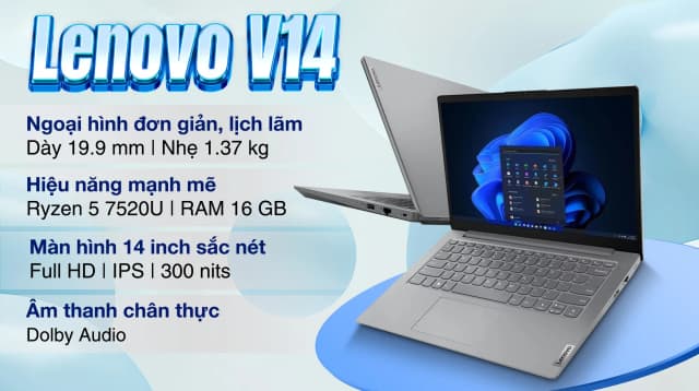 Laptop Lenovo V14 G4 AMN - 82YT00YNVN (R5 7520U, 16GB, 512GB, Full HD, Win11) - 3