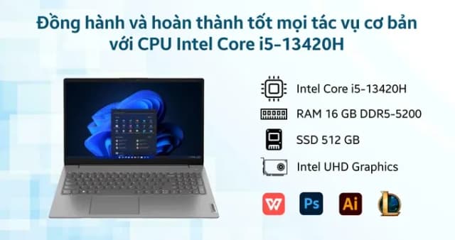 Laptop Lenovo V15 G5 IRL - 83HF0000VN (Core 5 120U, 16GGB, 512GB, Full HD, Win11) - 20