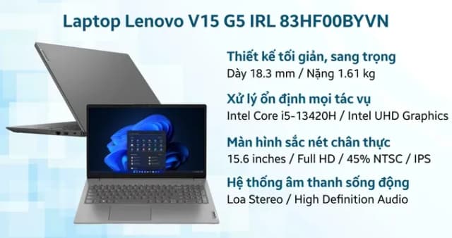 So sánh giá Laptop Lenovo V15 G5 IRL - 83HF00BYVN (i5 13420H, 16GB, 512GB, Full HD, Win11) rẻ nhất? - Ảnh 9