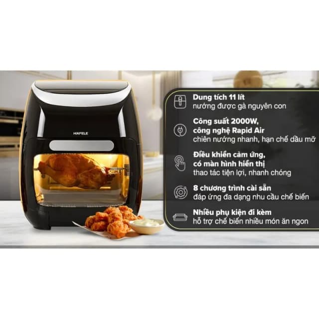 So sánh giá Lò chiên không dầu Hafele 11 lít HS-AF1102B (535.43.715) rẻ nhất? - Ảnh 12