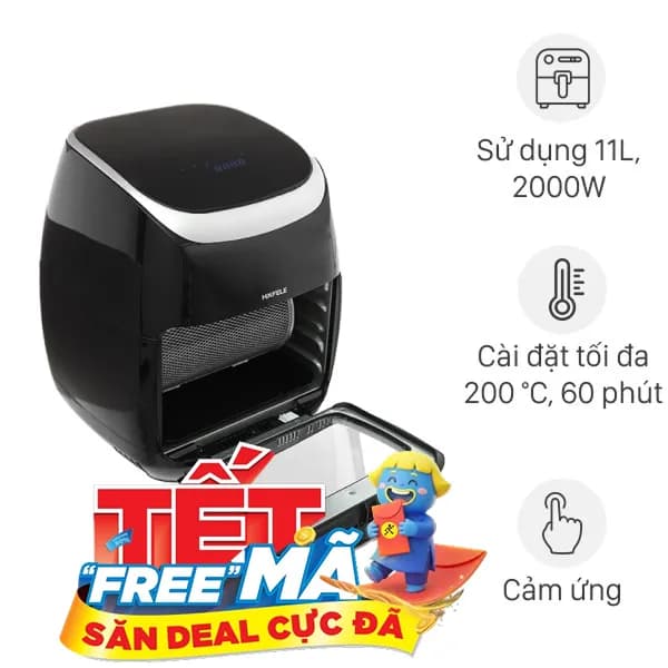 So sánh giá Lò chiên không dầu Hafele 11 lít HS-AF1102B (535.43.715) rẻ nhất? - Ảnh 6
