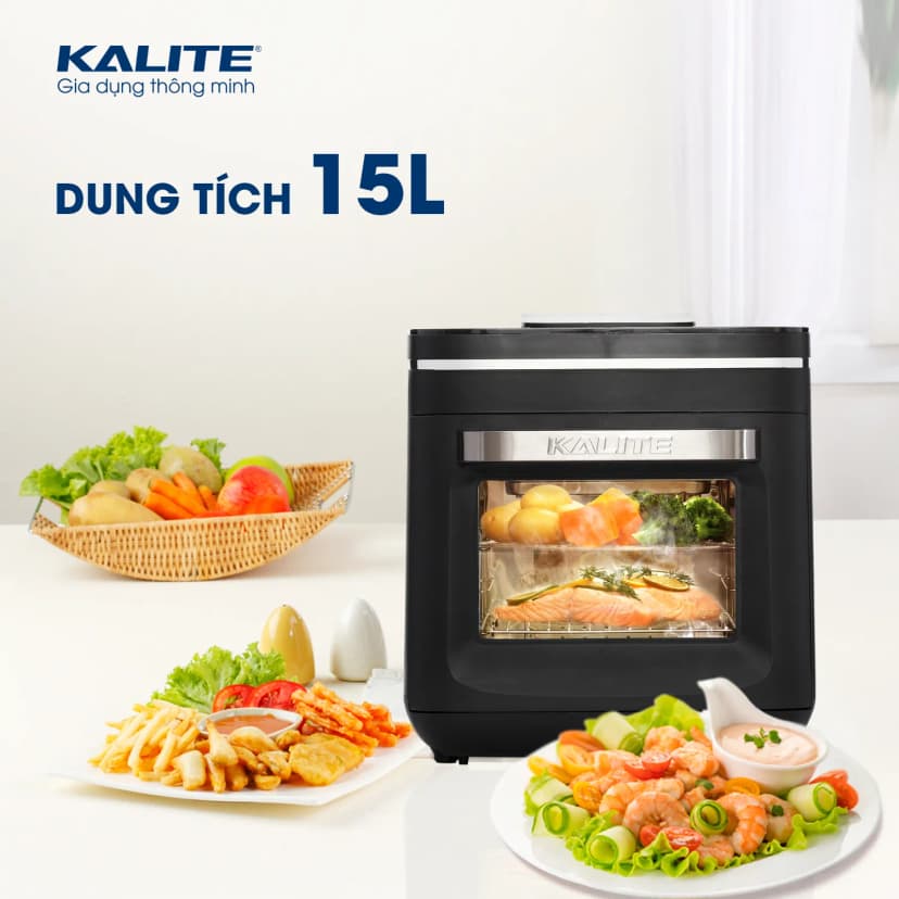 So sánh giá Lò chiên không dầu kết hợp hấp Kalite 15 lít STEAM X - Tìm sản phẩm giá rẻ nhất - Ảnh 11