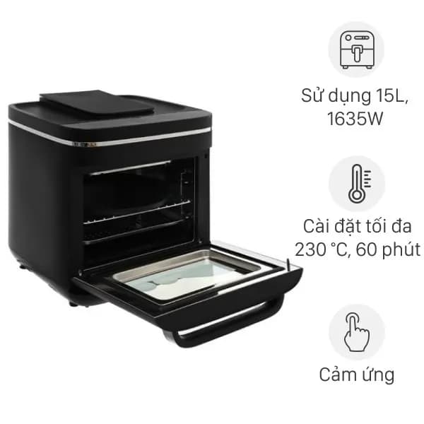 So sánh giá Lò chiên không dầu kết hợp hấp Kalite 15 lít STEAM X - Tìm sản phẩm giá rẻ nhất - Ảnh 4