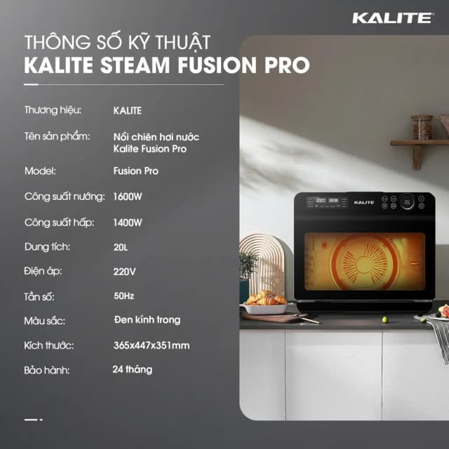 So sánh giá Lò chiên không dầu hết hợp hấp Kalite 20 lít Fusion Pro rẻ nhất? - Ảnh 13