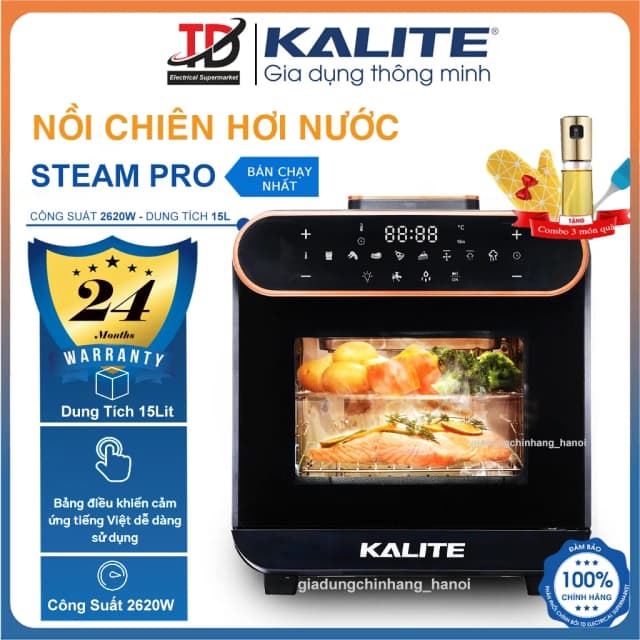 So sánh giá Lò chiên không dầu hết hợp hấp Kalite 20 lít Fusion Pro rẻ nhất? - Ảnh 8
