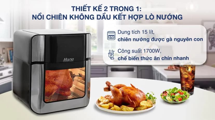 Lò chiên không dầu Sunhouse Mama SHD4088 15 lít - Giá rẻ nhất hôm nay - Ảnh 12