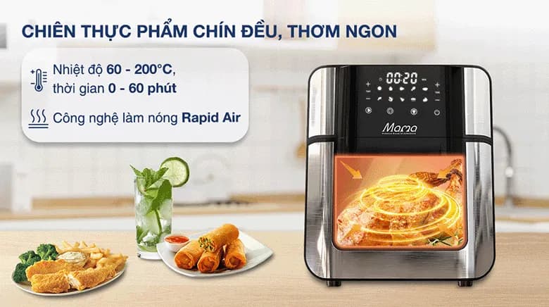 Lò chiên không dầu Sunhouse Mama SHD4088 15 lít - Giá rẻ nhất hôm nay - Ảnh 14