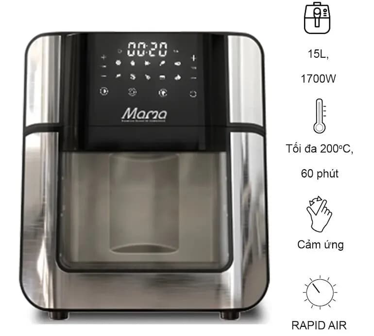 Lò chiên không dầu Sunhouse Mama SHD4088 15 lít - Giá rẻ nhất hôm nay - Ảnh 48