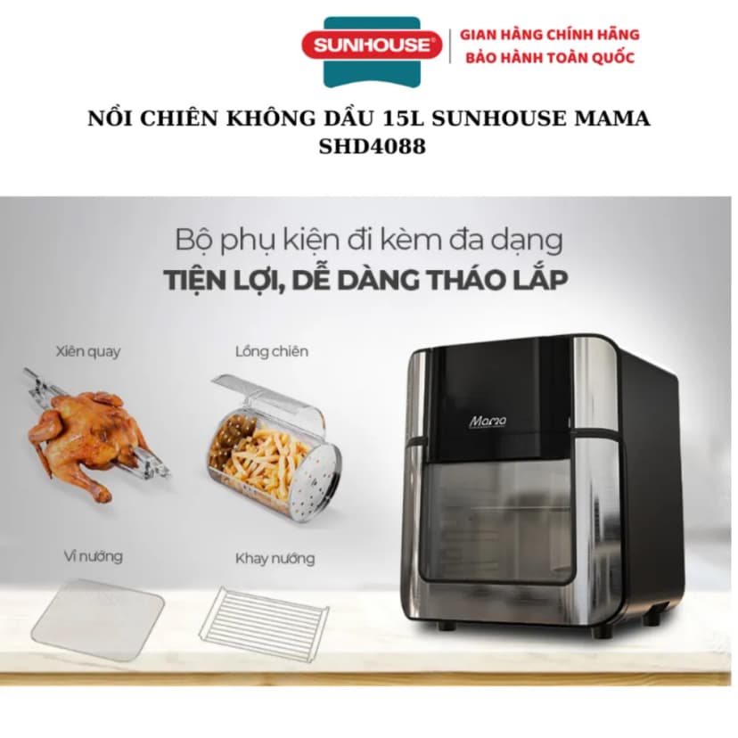 Lò chiên không dầu Sunhouse Mama SHD4088 15 lít - Giá rẻ nhất hôm nay - Ảnh 59